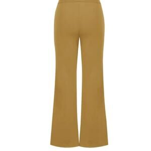 Express Flare WomanFront Zip Dress Pants Size 11-12 Short Beige Polyester Blend